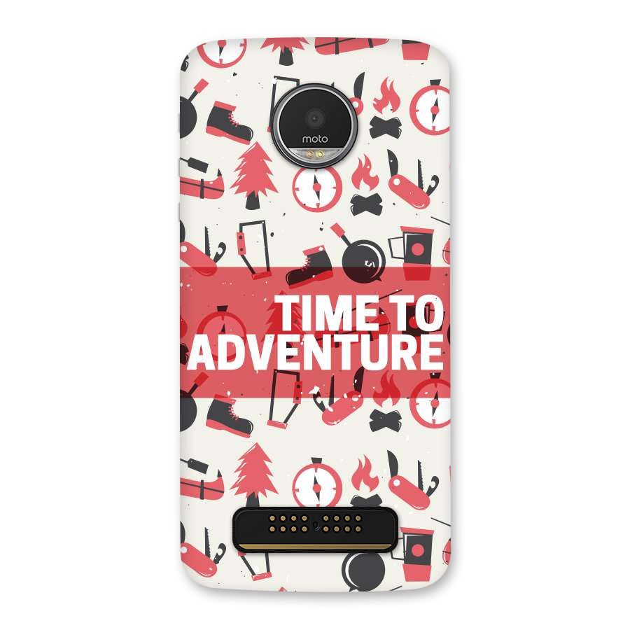Time To Adventure Radiant Red Back Case for Moto Z Play