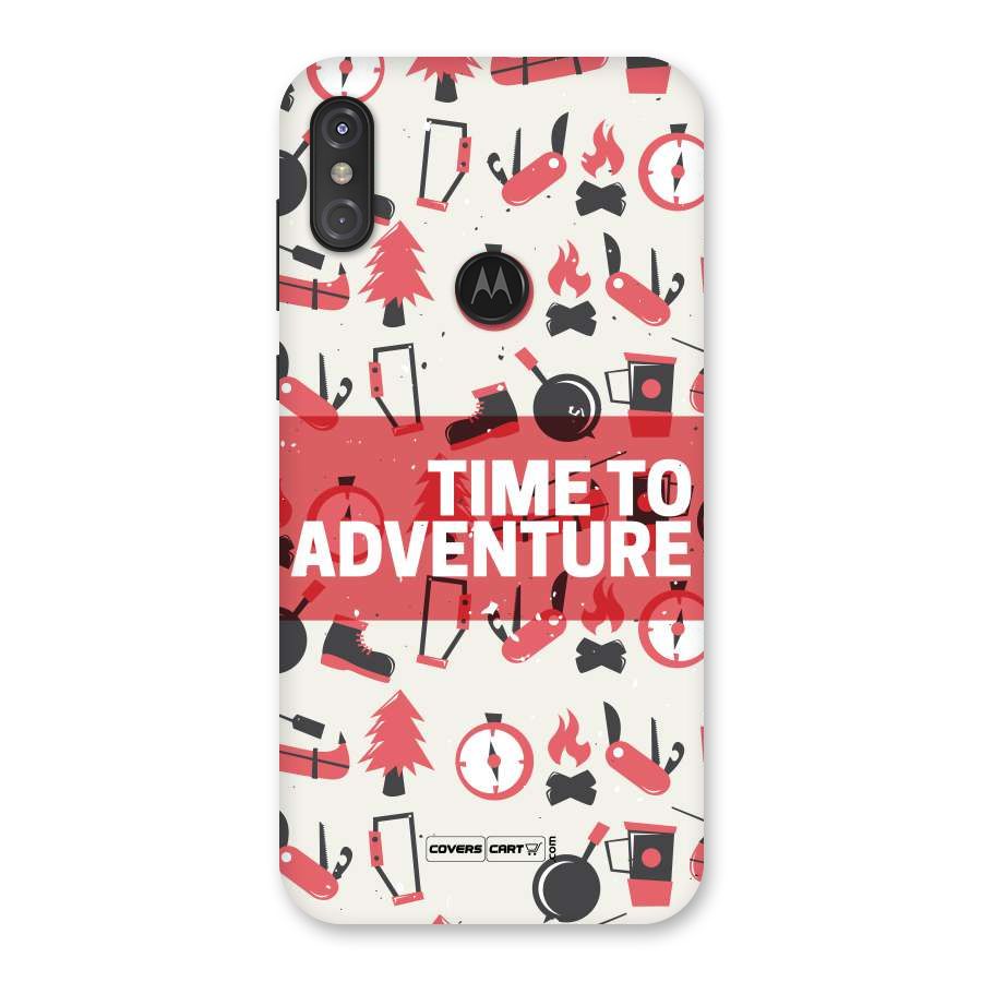 Time To Adventure Radiant Red Back Case for Motorola One Power