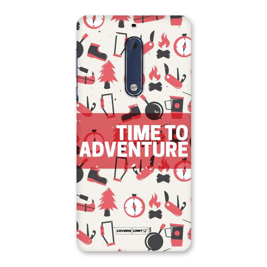 Time To Adventure Radiant Red Back Case for Nokia 5
