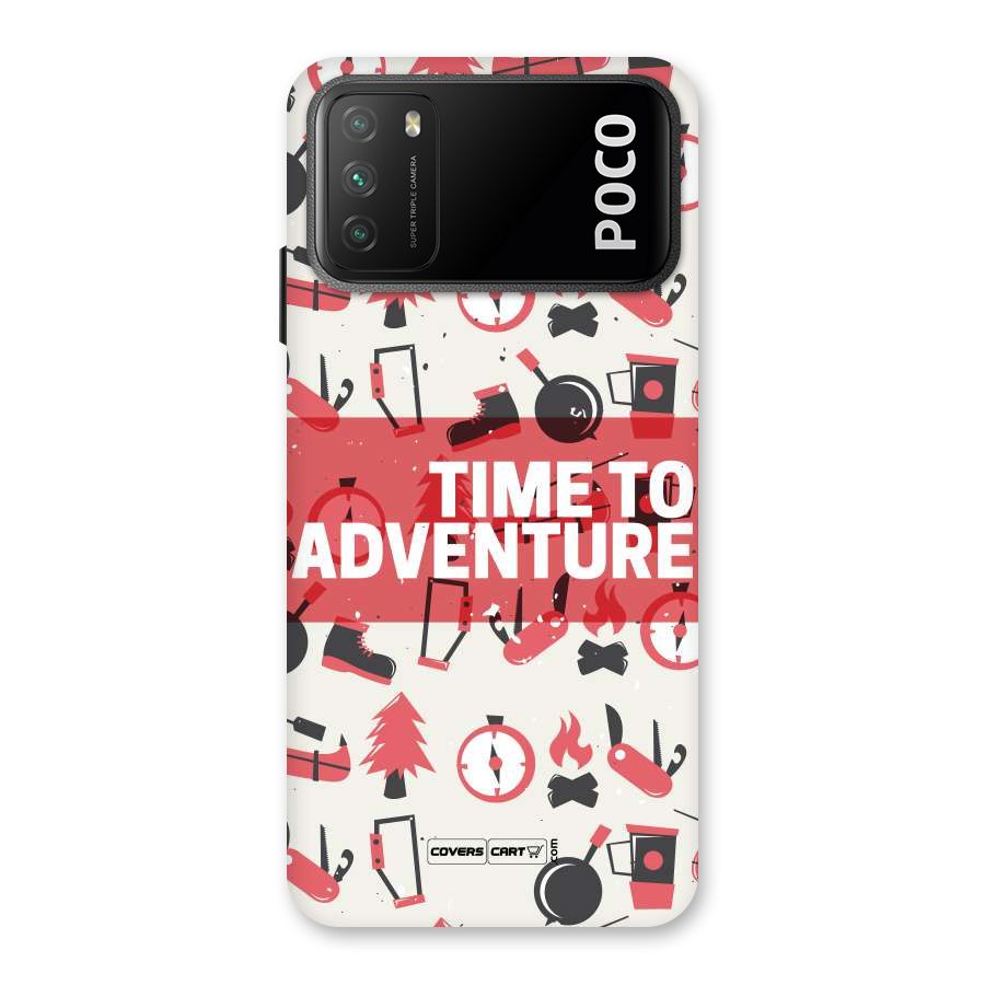 Time To Adventure Radiant Red Back Case for Poco M3