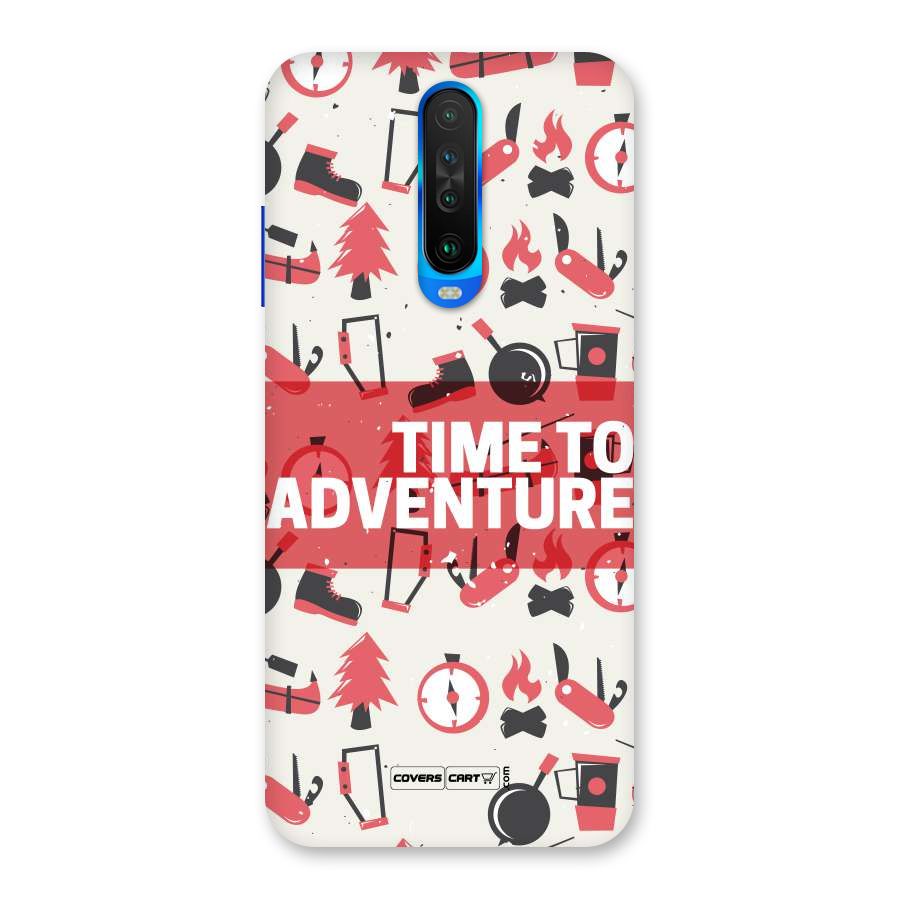 Time To Adventure Radiant Red Back Case for Poco X2