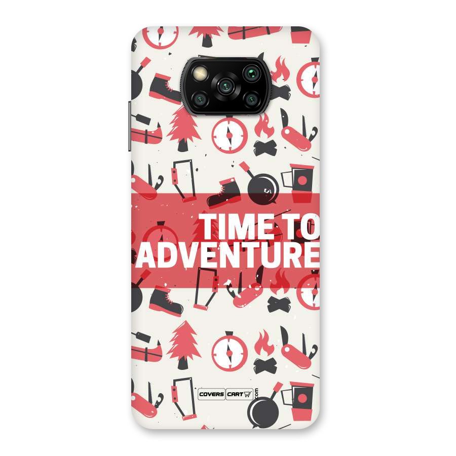 Time To Adventure Radiant Red Back Case for Poco X3
