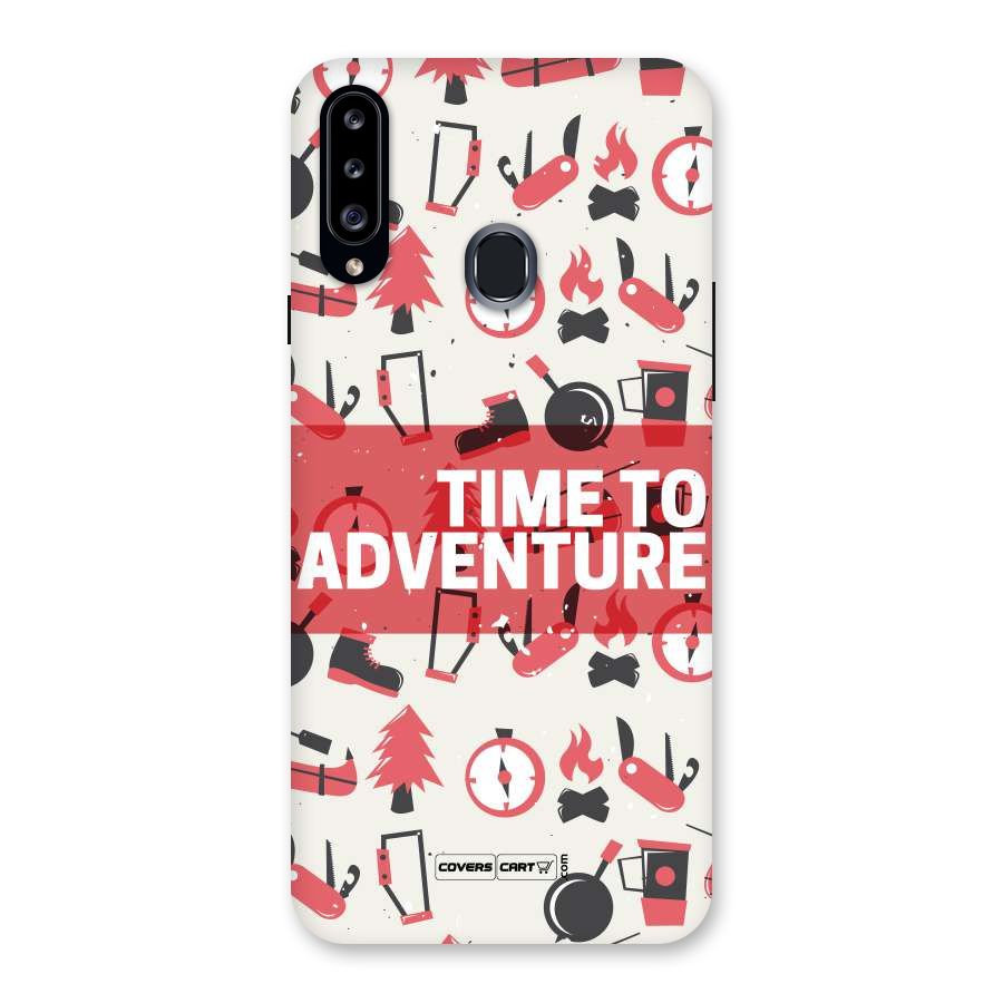 Time To Adventure Radiant Red Back Case for Samsung Galaxy A20s