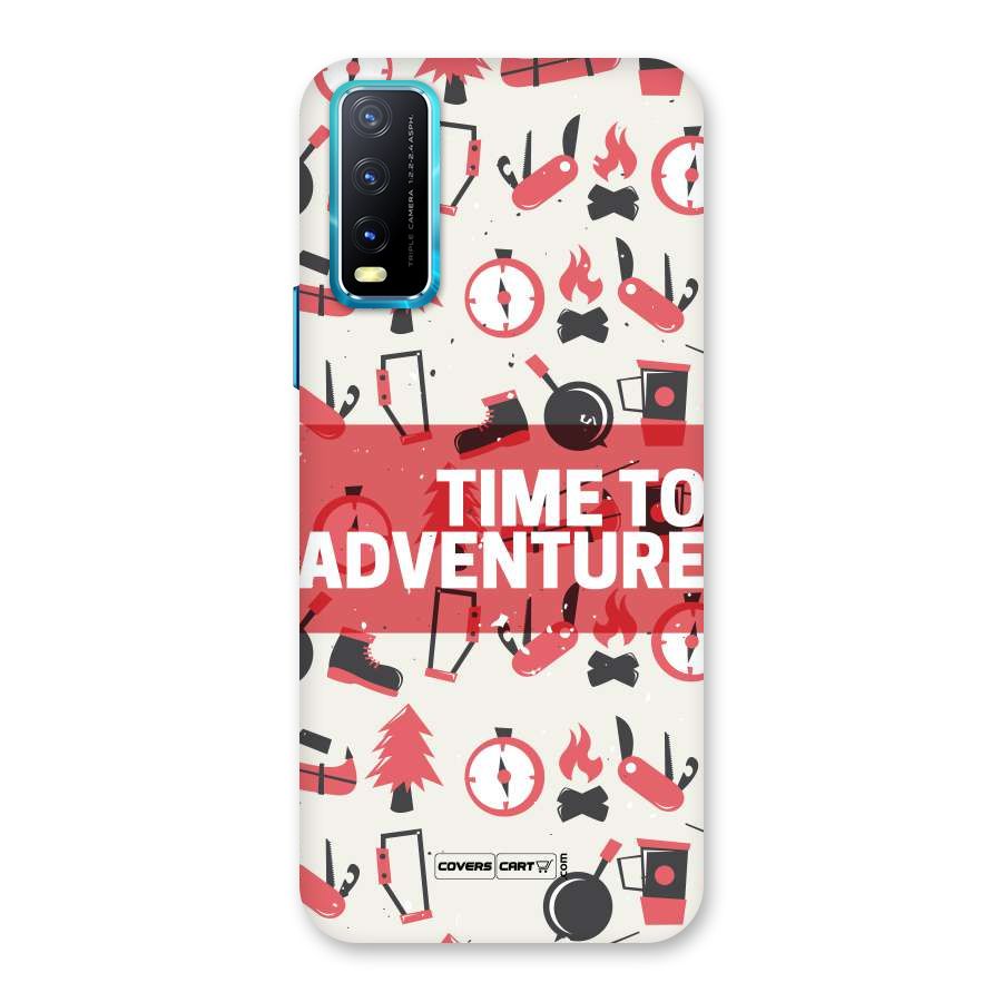 Time To Adventure Radiant Red Back Case for Vivo Y20G