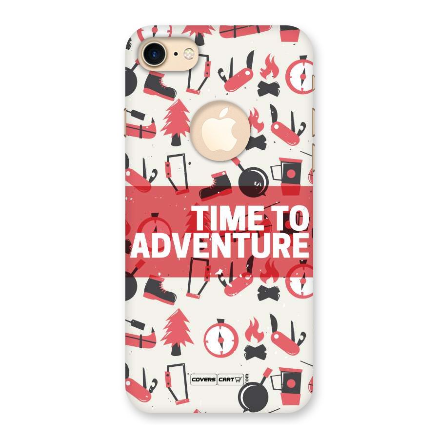Time To Adventure Radiant Red Back Case for iPhone 7 Logo Cut