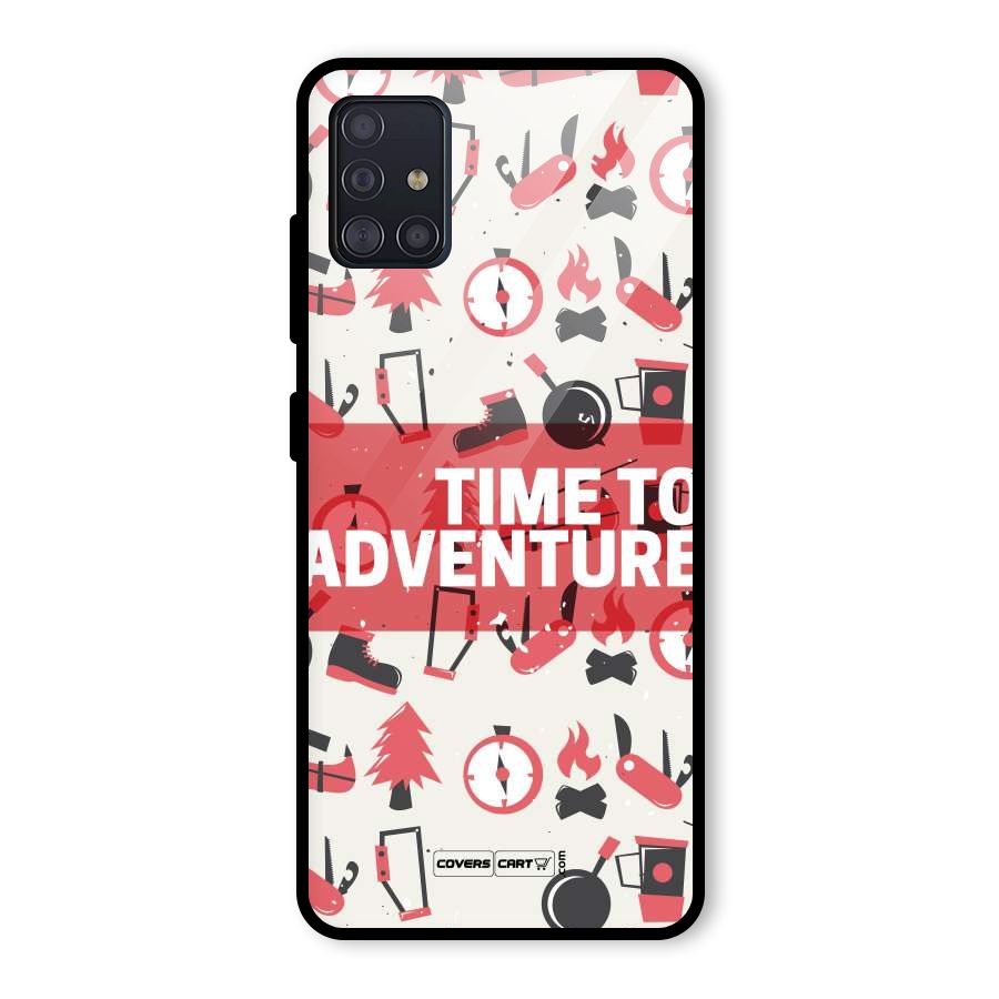 Time To Adventure Radiant Red Glass Back Case for Galaxy A51