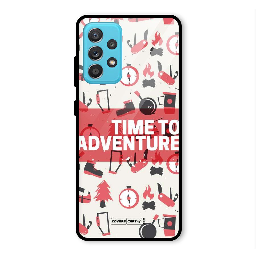 Time To Adventure Radiant Red Glass Back Case for Galaxy A52