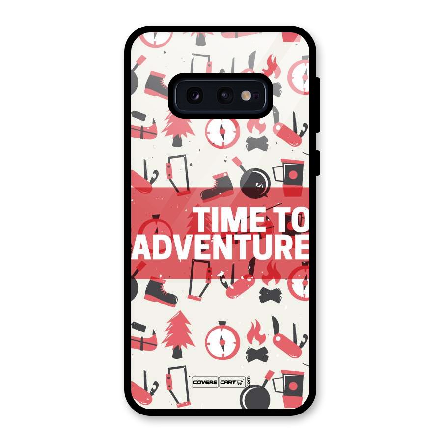 Time To Adventure Radiant Red Glass Back Case for Galaxy S10e