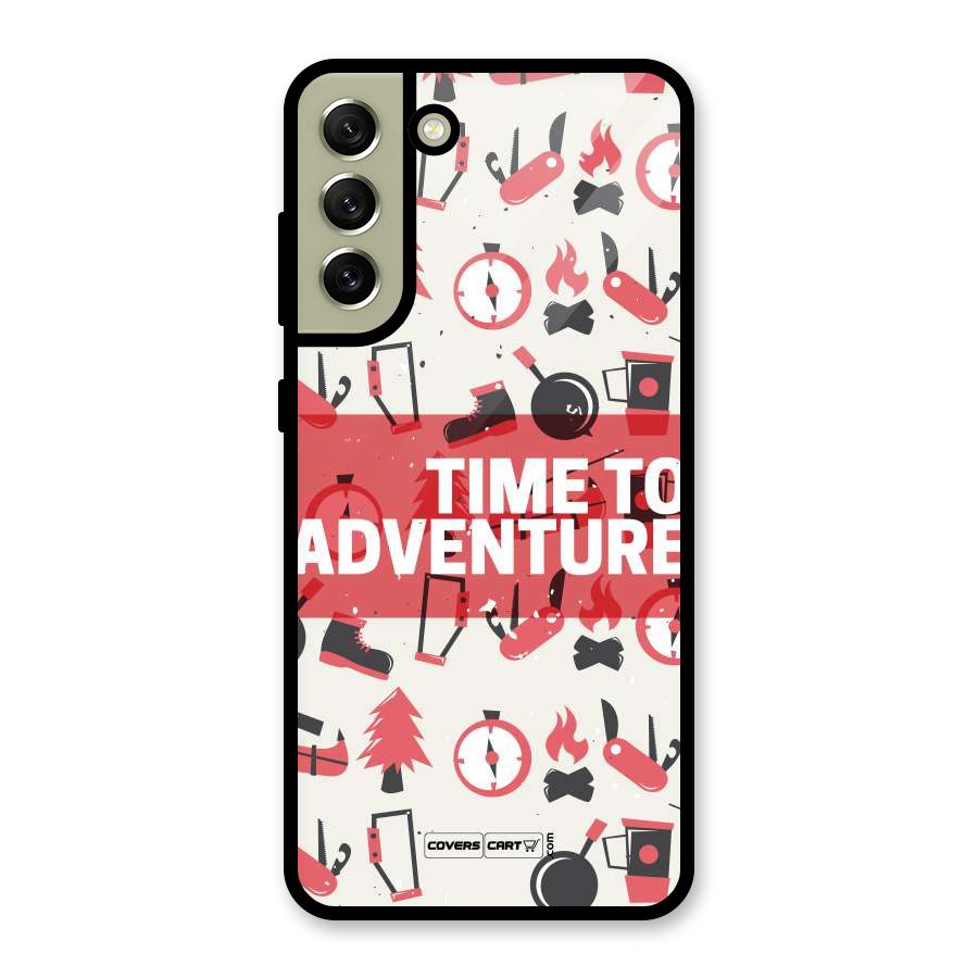 Time To Adventure Radiant Red Glass Back Case for Galaxy S21 FE 5G