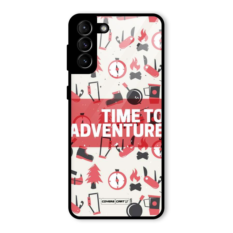 Time To Adventure Radiant Red Glass Back Case for Galaxy S21 Plus