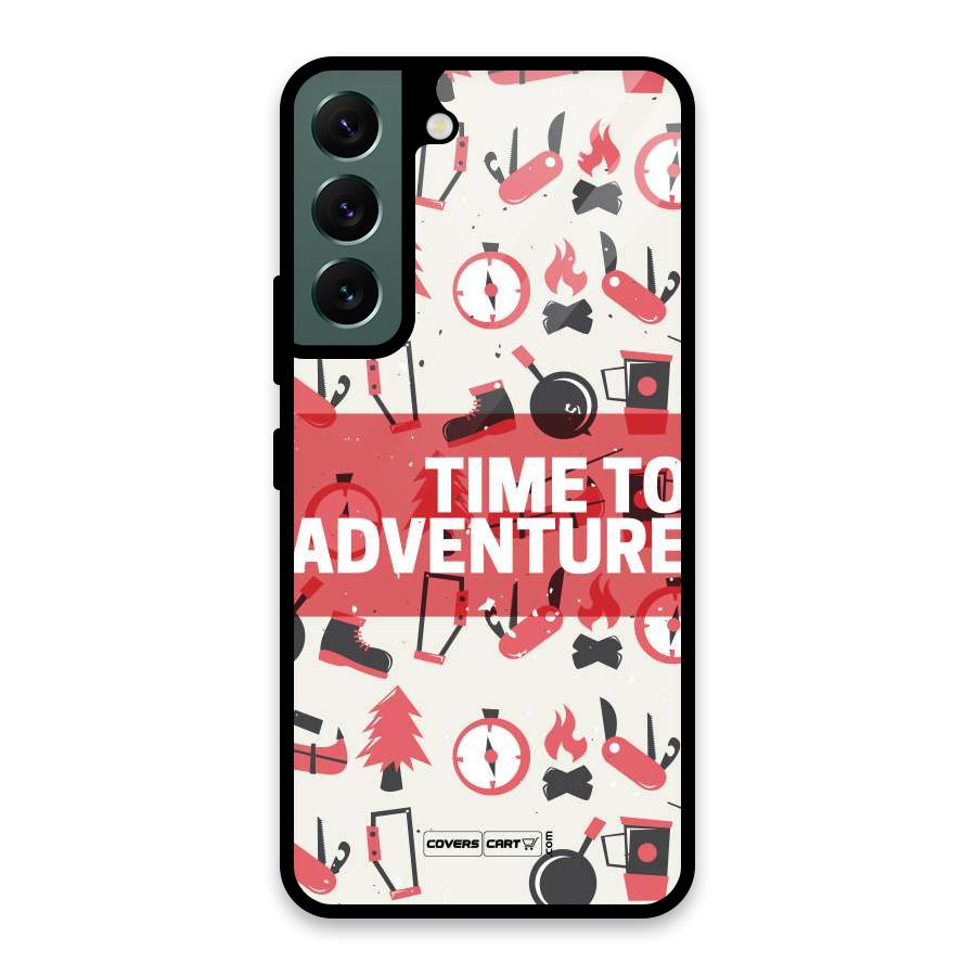 Time To Adventure Radiant Red Glass Back Case for Galaxy S22 5G