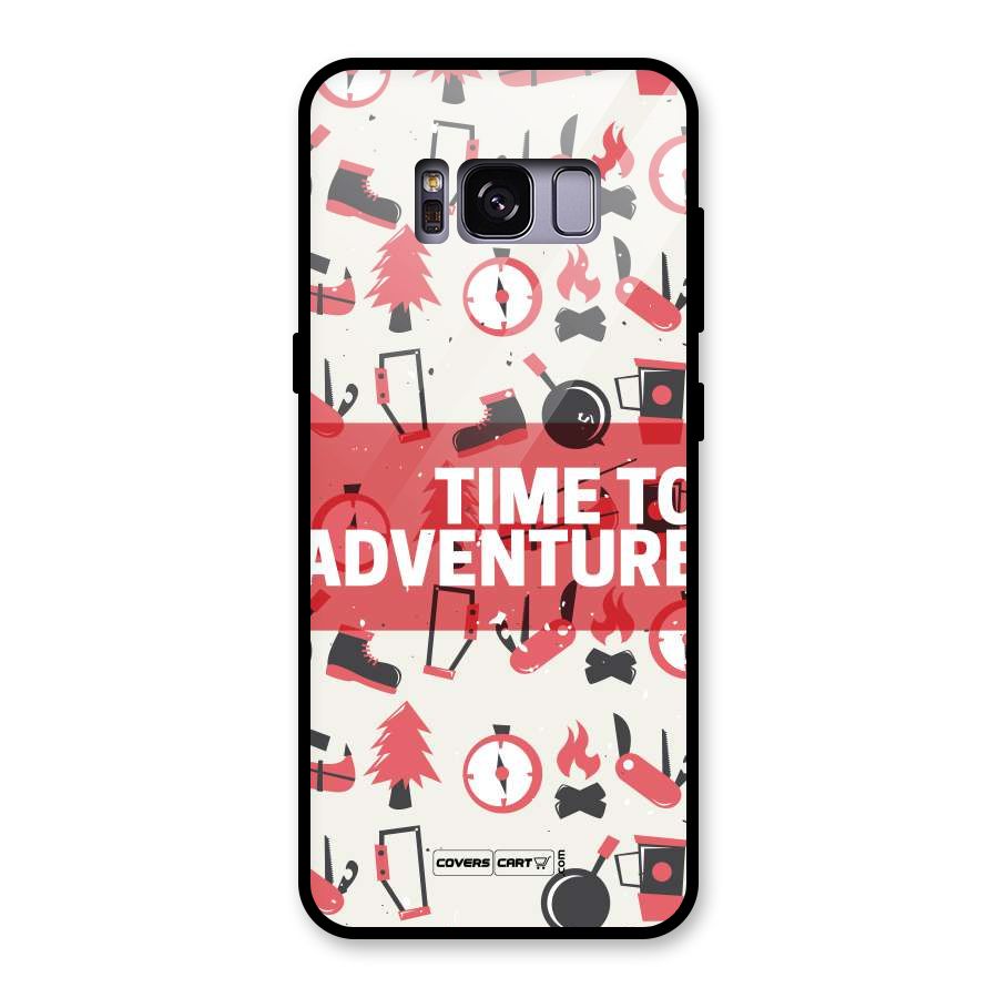 Time To Adventure Radiant Red Glass Back Case for Galaxy S8