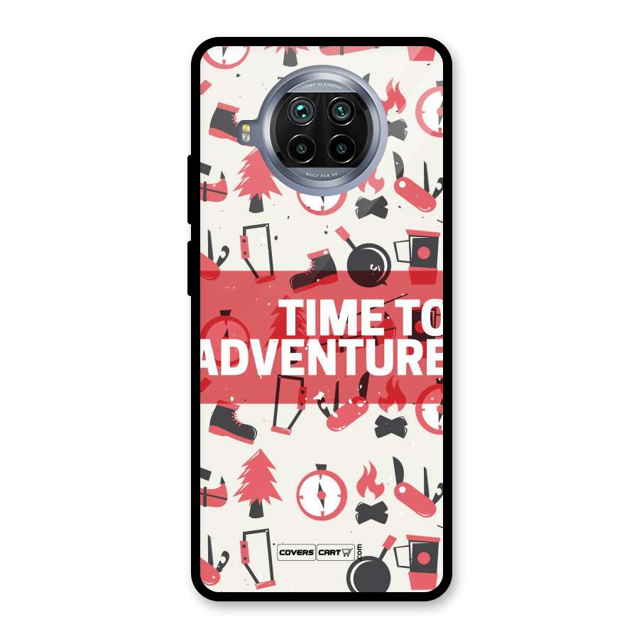 Time To Adventure Radiant Red Glass Back Case for Mi 10i