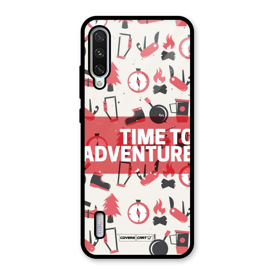 Time To Adventure Radiant Red Glass Back Case for Mi A3