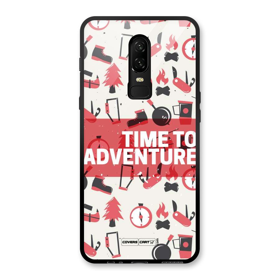 Time To Adventure Radiant Red Glass Back Case for OnePlus 6