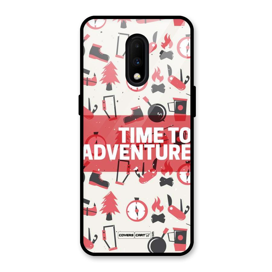 Time To Adventure Radiant Red Glass Back Case for OnePlus 7