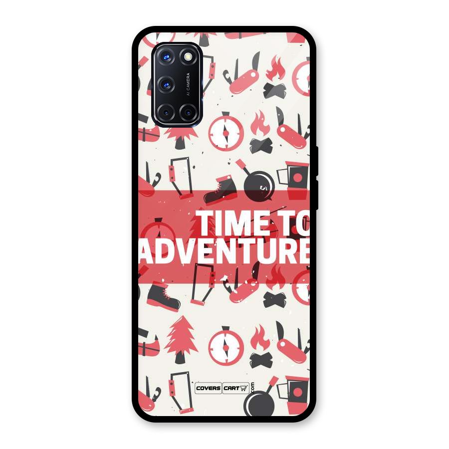 Time To Adventure Radiant Red Glass Back Case for Oppo A52