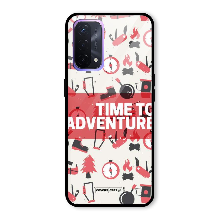 Time To Adventure Radiant Red Glass Back Case for Oppo A74 5G