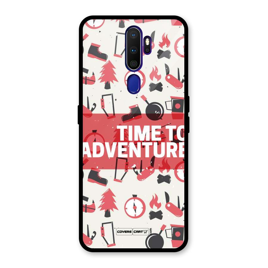 Time To Adventure Radiant Red Glass Back Case for Oppo A9 (2020)