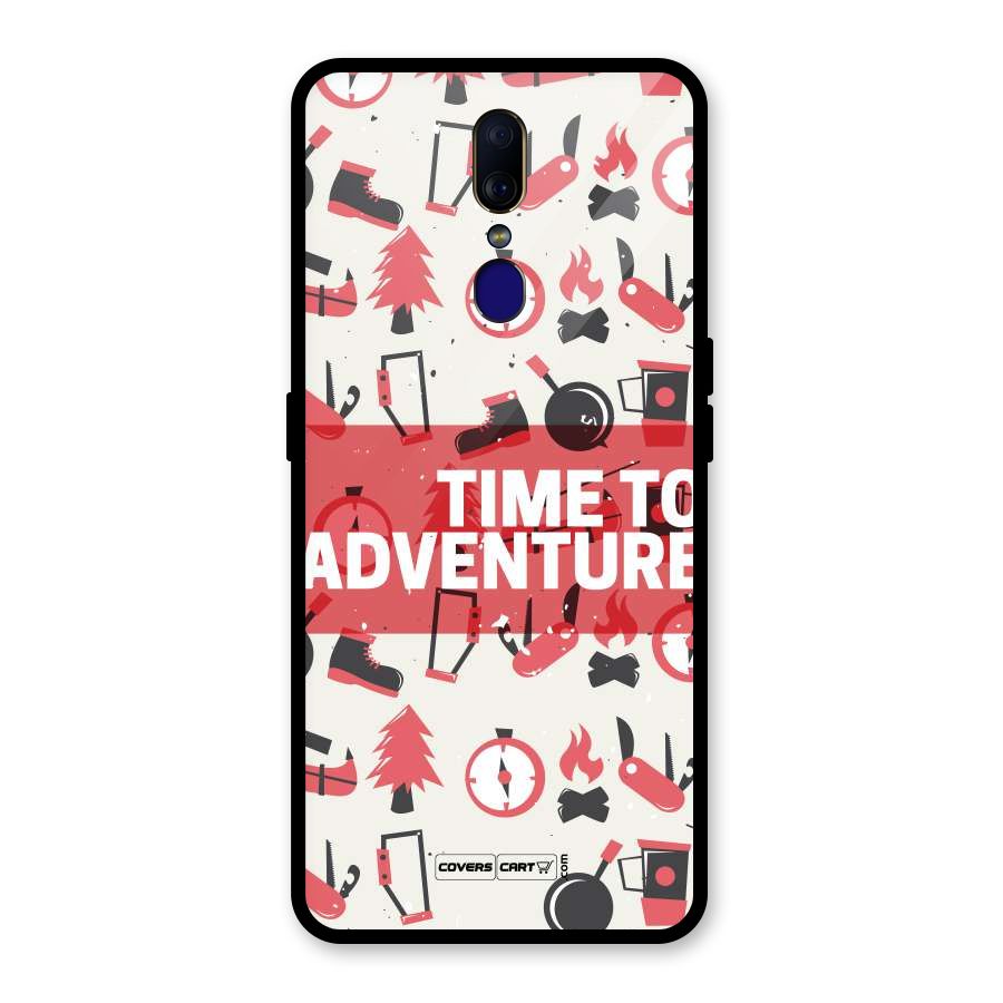 Time To Adventure Radiant Red Glass Back Case for Oppo F11