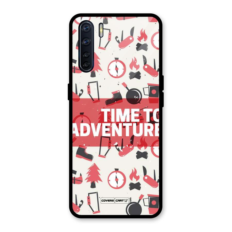 Time To Adventure Radiant Red Glass Back Case for Oppo F15