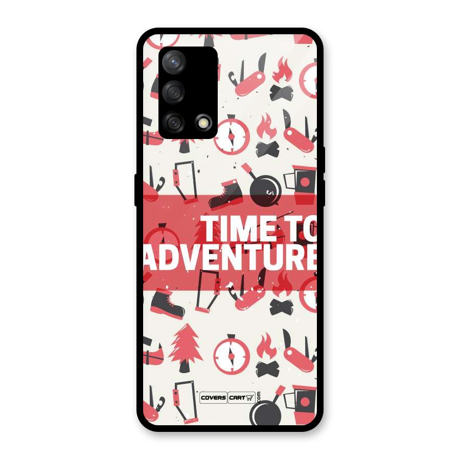 Time To Adventure Radiant Red Glass Back Case for Oppo F19