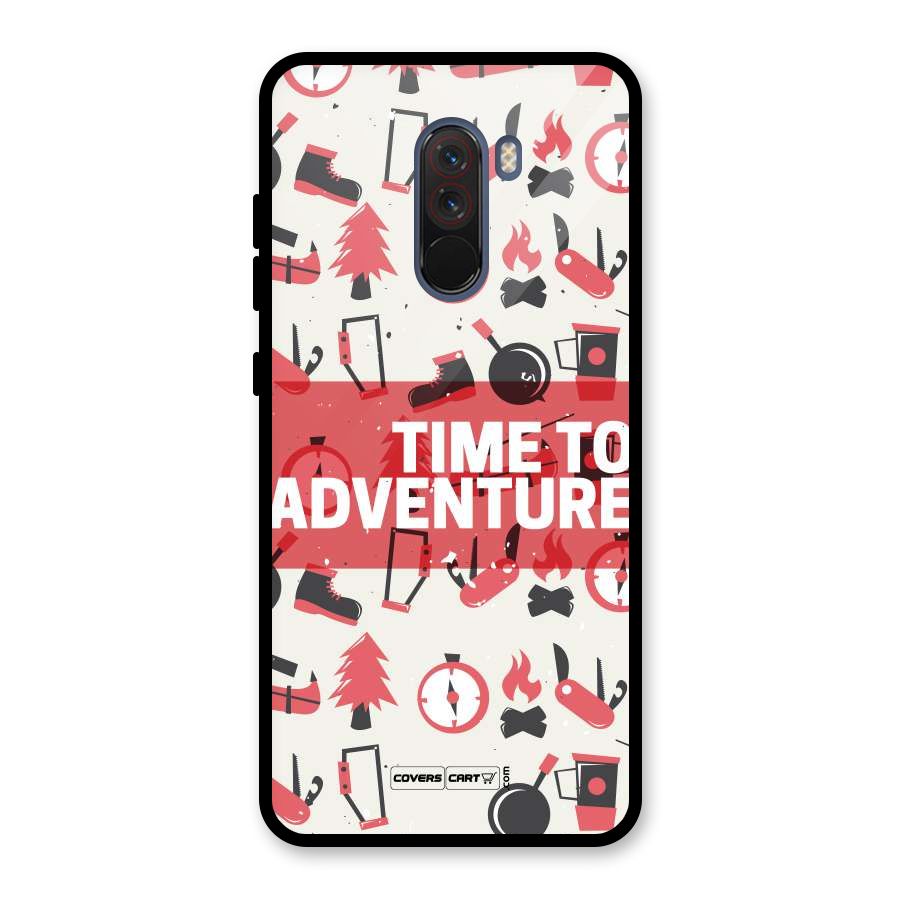 Time To Adventure Radiant Red Glass Back Case for Poco F1