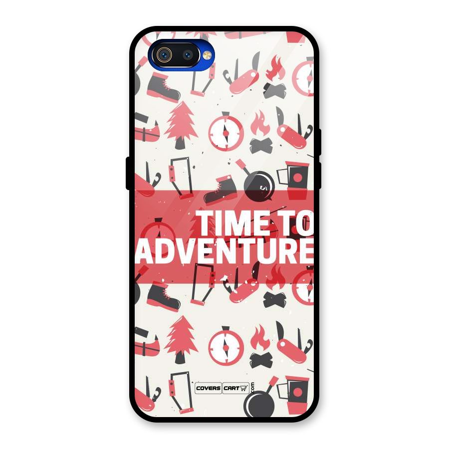 Time To Adventure Radiant Red Glass Back Case for Realme C2
