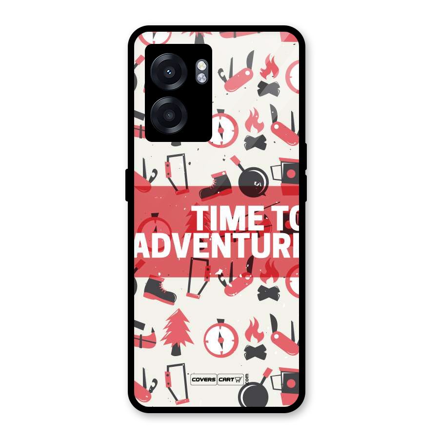 Time To Adventure Radiant Red Glass Back Case for Realme Narzo 50 5G