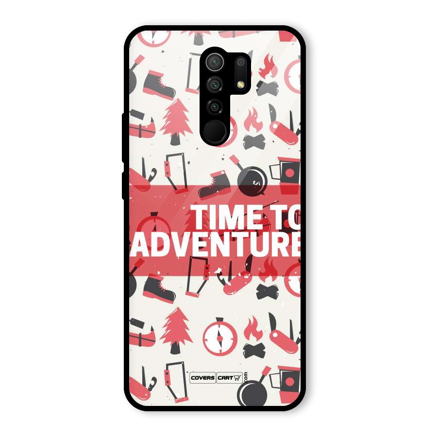 Time To Adventure Radiant Red Glass Back Case for Redmi 9 Prime