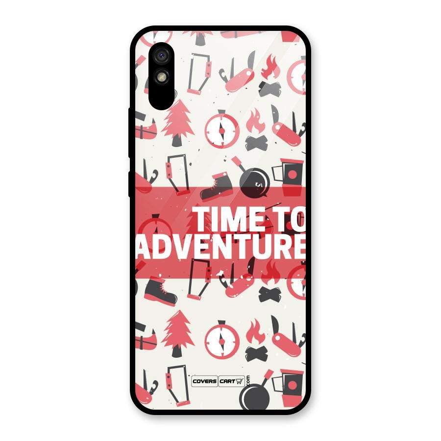 Time To Adventure Radiant Red Glass Back Case for Redmi 9i