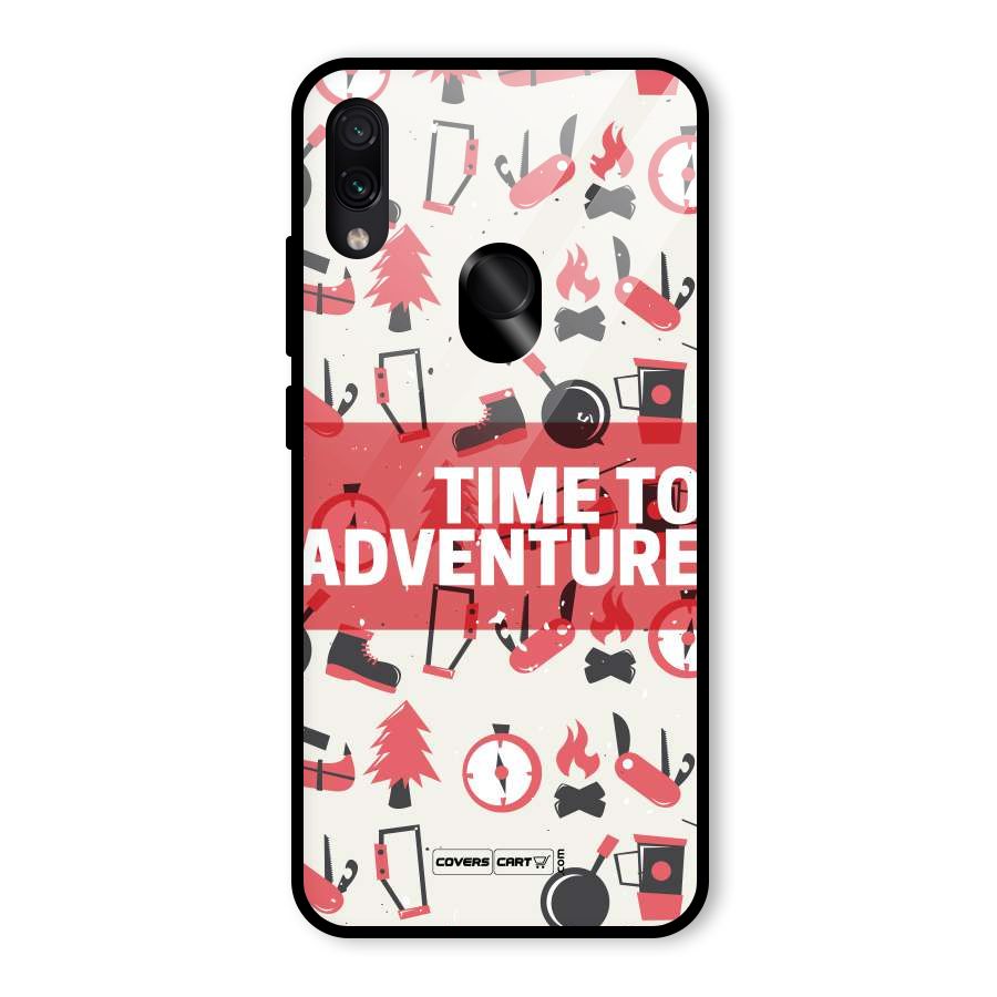 Time To Adventure Radiant Red Glass Back Case for Redmi Note 7S