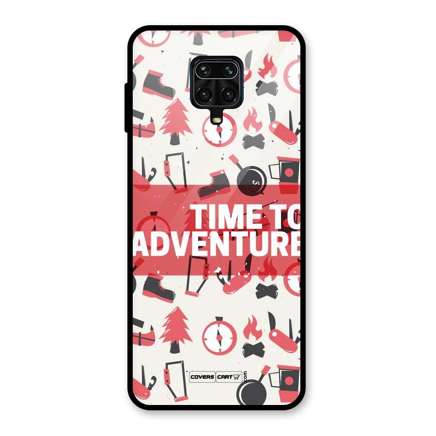Time To Adventure Radiant Red Glass Back Case for Redmi Note 9 Pro
