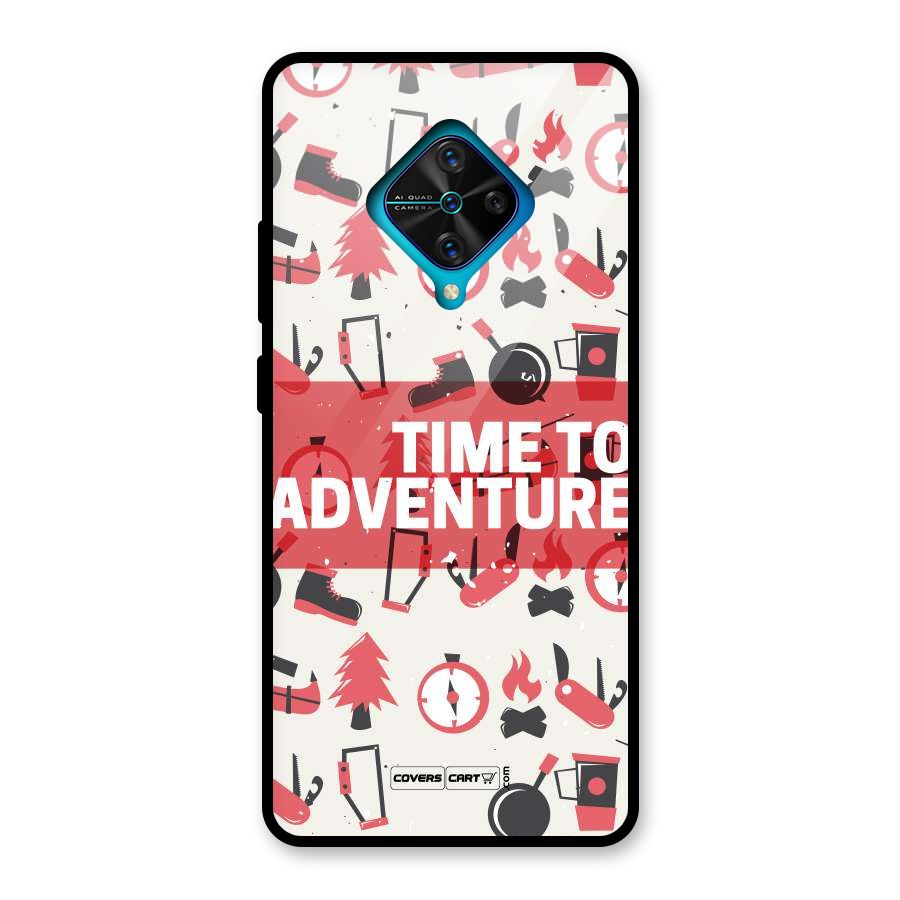 Time To Adventure Radiant Red Glass Back Case for Vivo S1 Pro