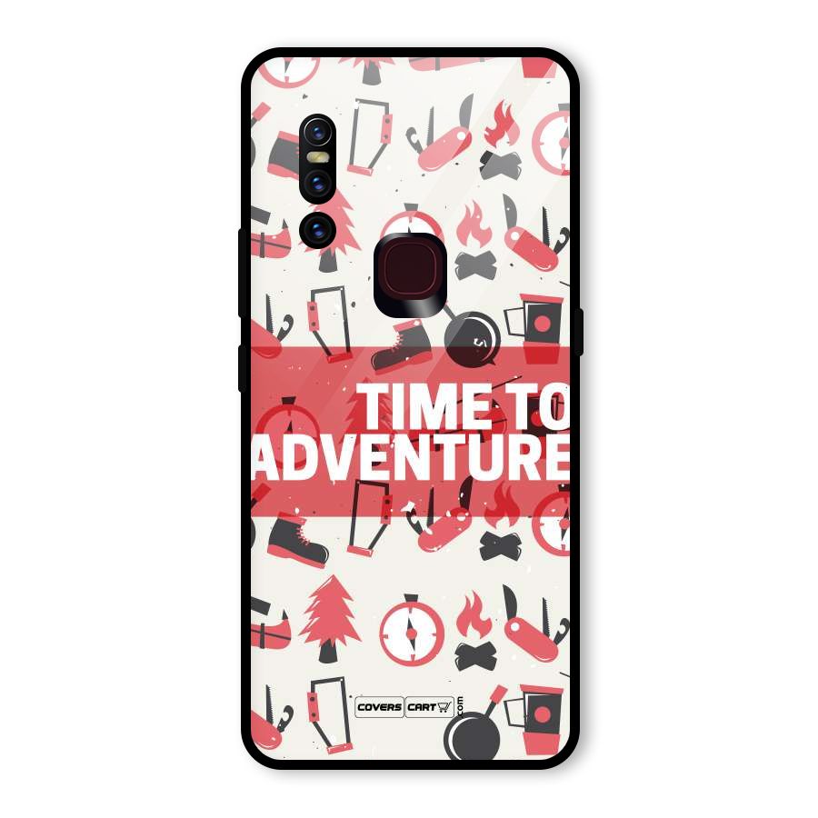Time To Adventure Radiant Red Glass Back Case for Vivo V15
