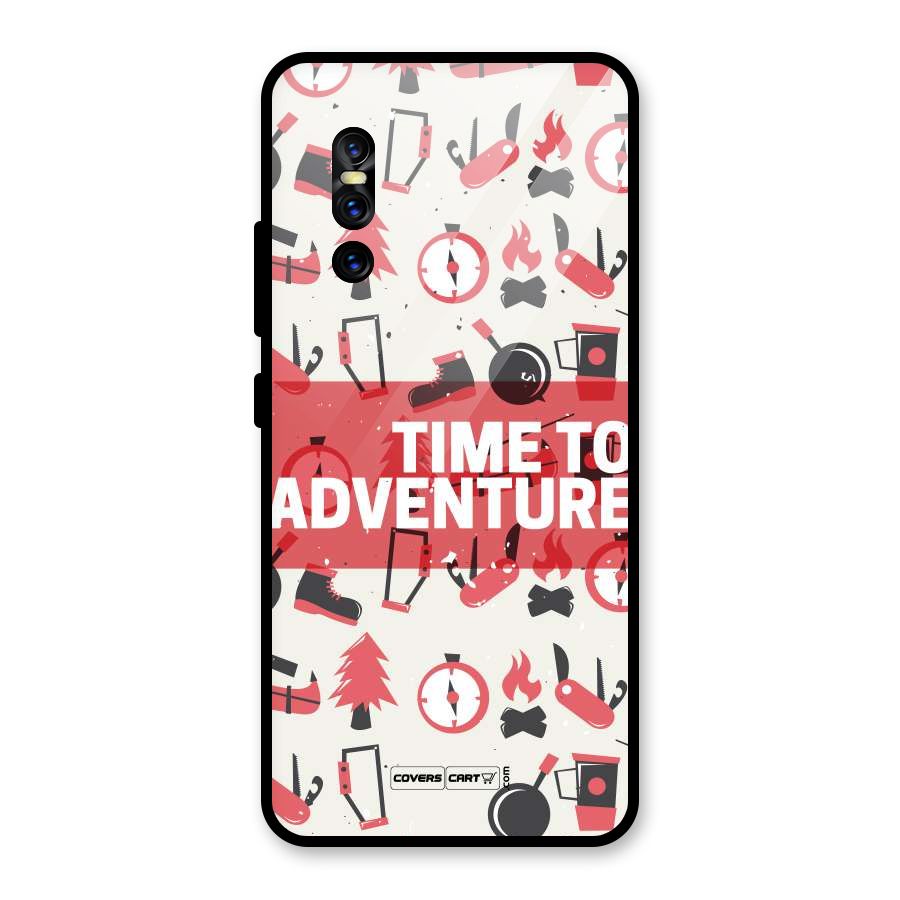 Time To Adventure Radiant Red Glass Back Case for Vivo V15 Pro