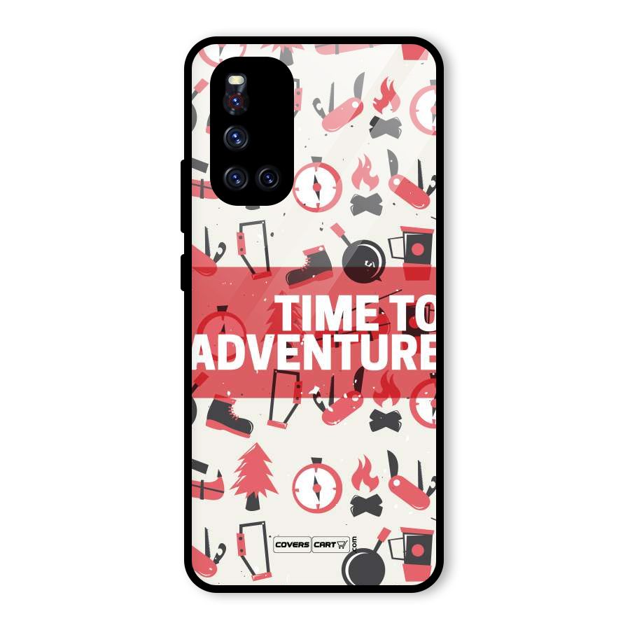 Time To Adventure Radiant Red Glass Back Case for Vivo V19