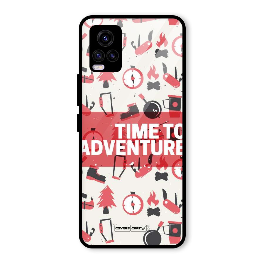 Time To Adventure Radiant Red Glass Back Case for Vivo V20