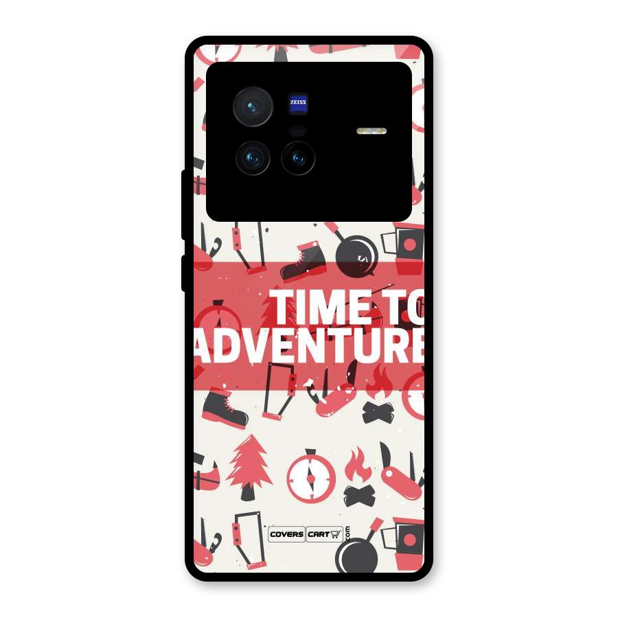 Time To Adventure Radiant Red Glass Back Case for Vivo X80