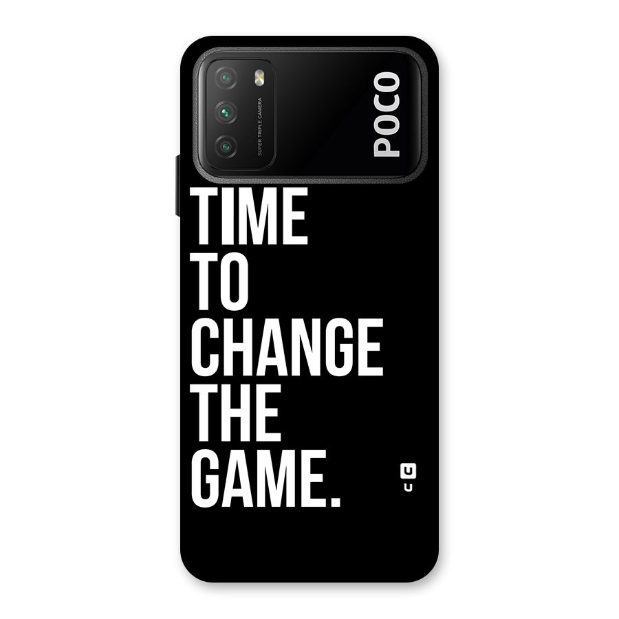 Time to Change the Game Back Case for Poco M3