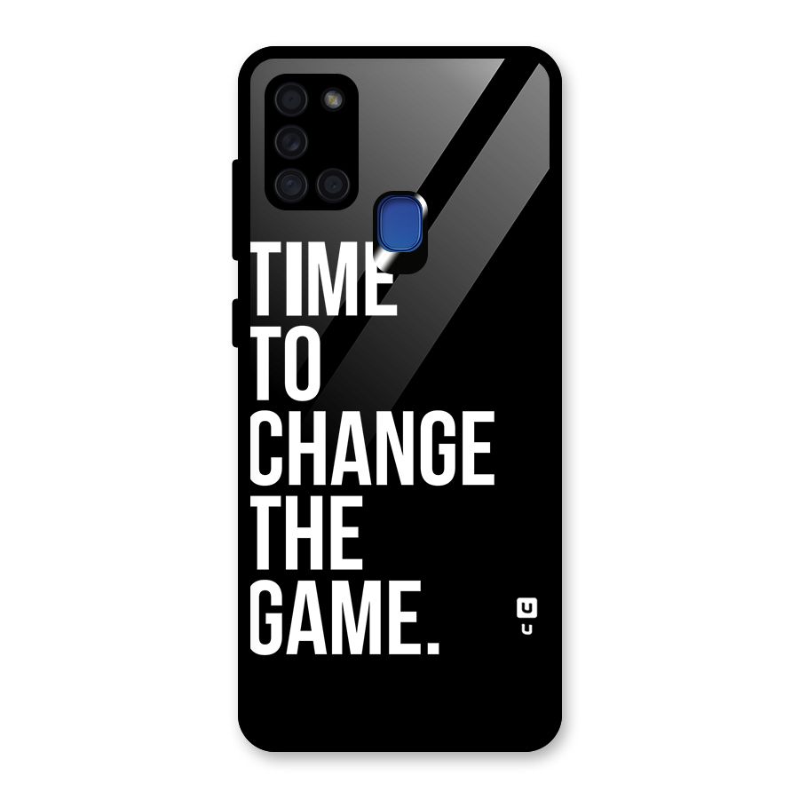 Time to Change the Game Glass Back Case for Galaxy A21s