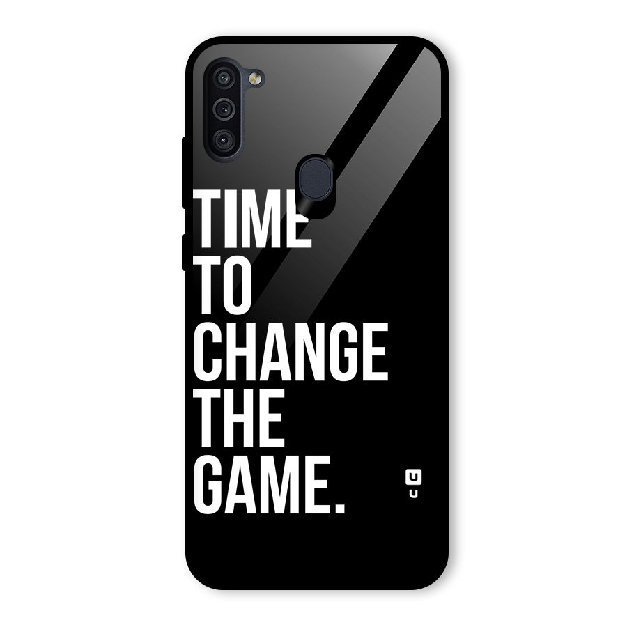 Time to Change the Game Glass Back Case for Galaxy M11