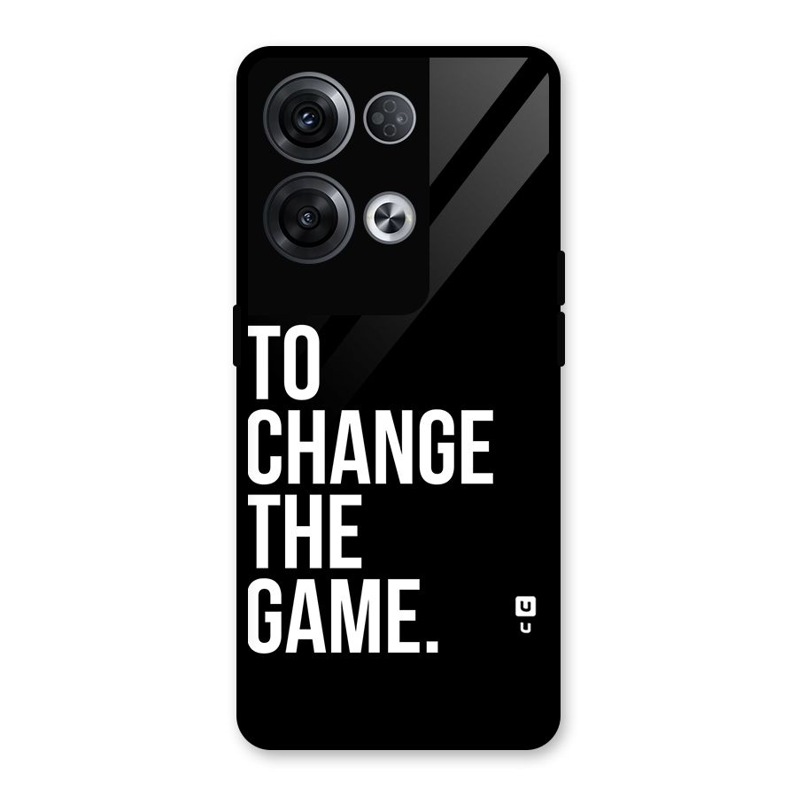Time to Change the Game Glass Back Case for Oppo Reno8 Pro 5G