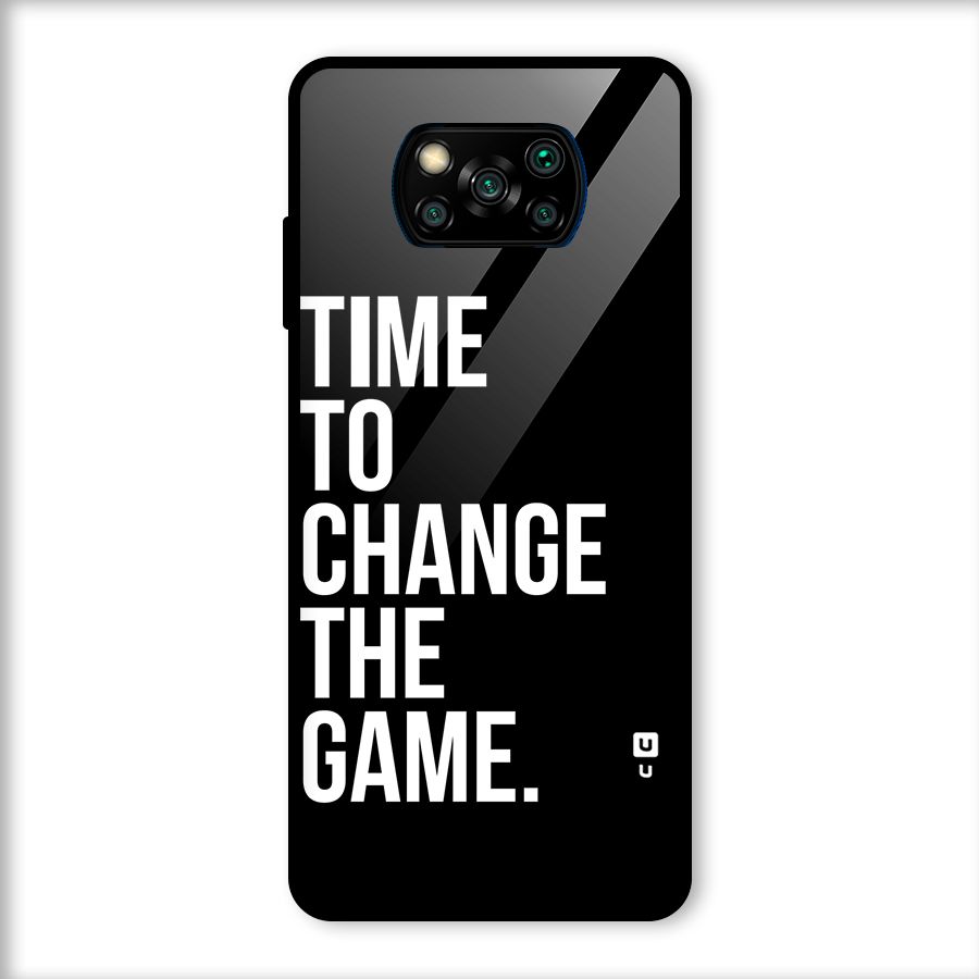 Time to Change the Game Glass Back Case for Poco X3