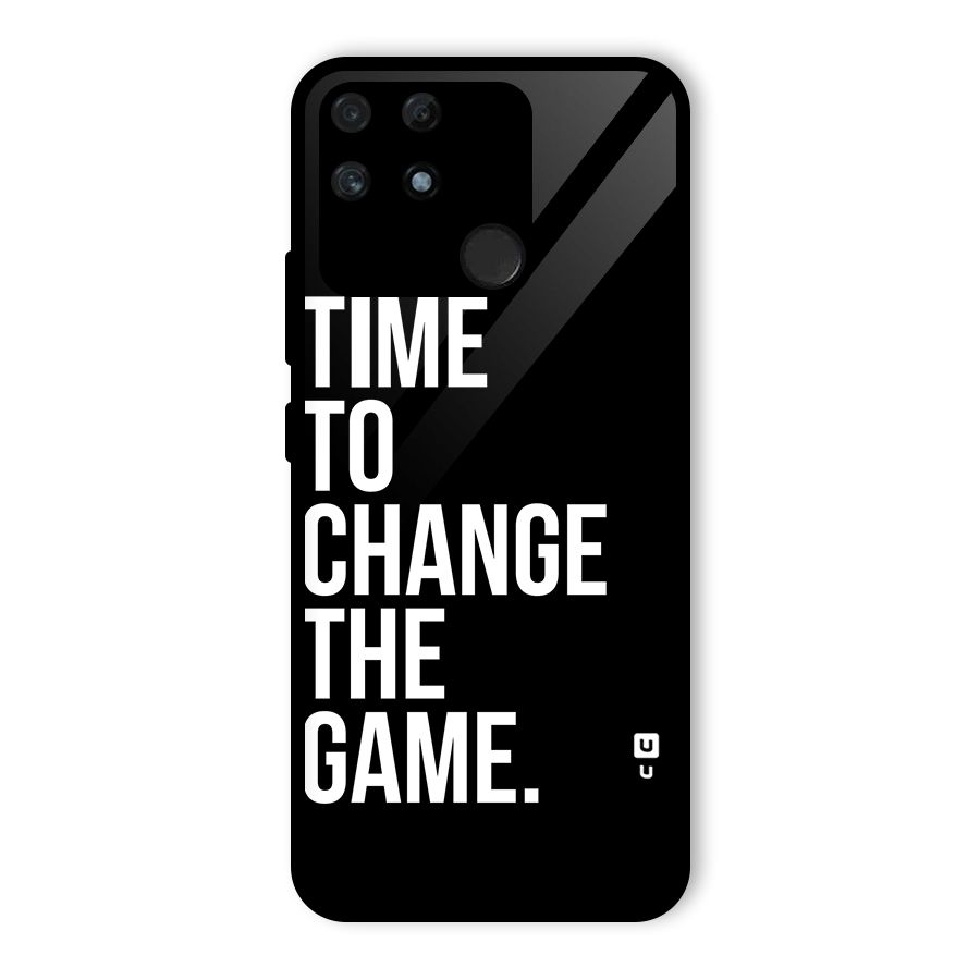 Time to Change the Game Glass Back Case for Realme Narzo 50A