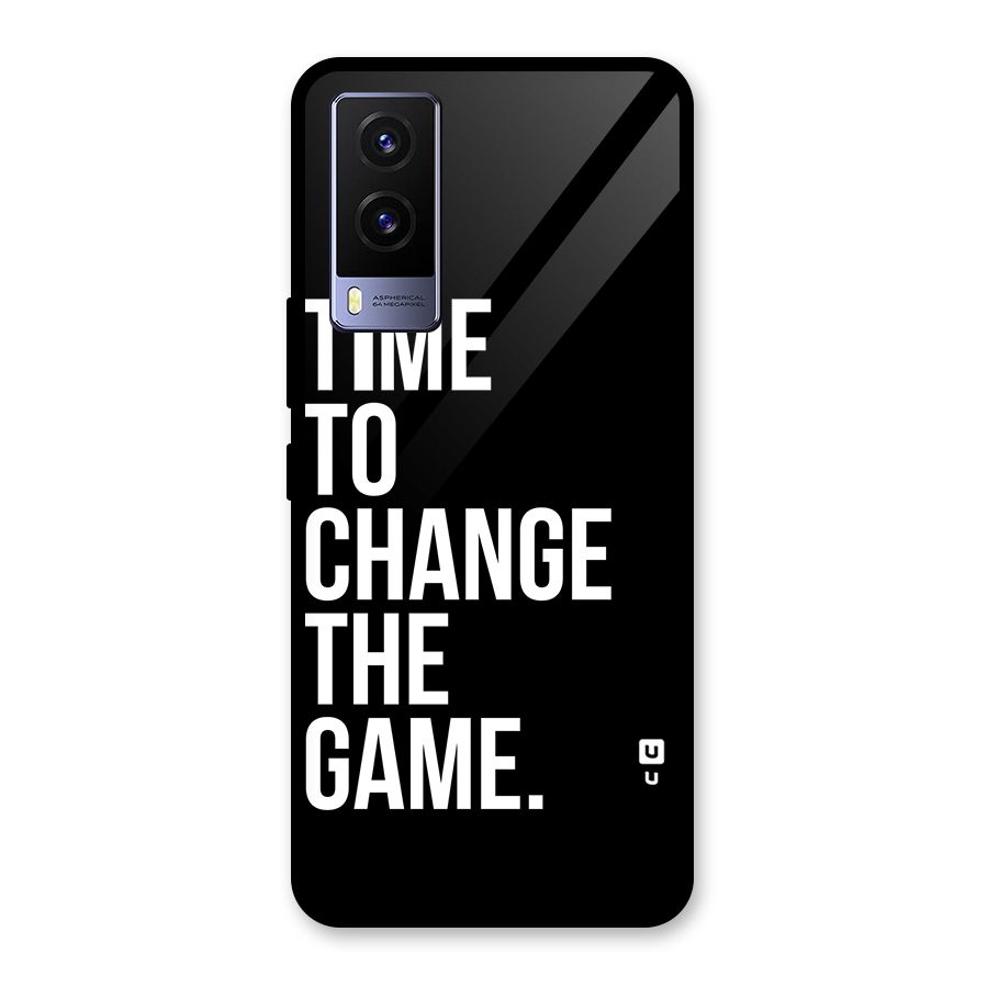 Time to Change the Game Glass Back Case for Vivo V21e 5G