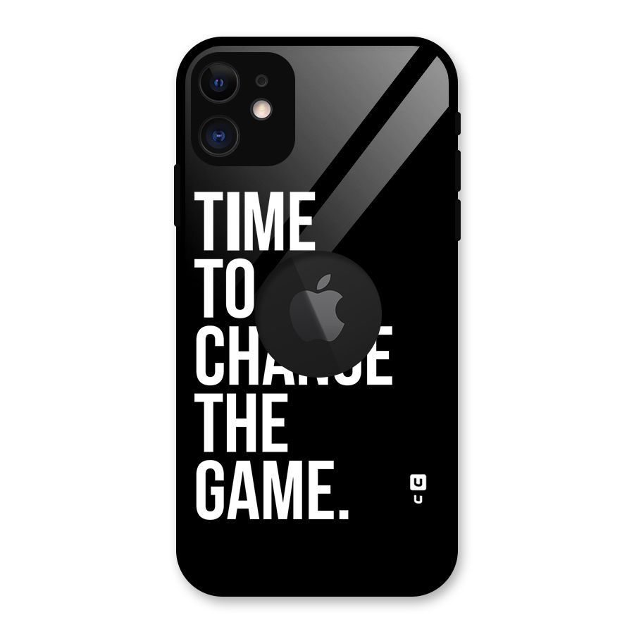 Time to Change the Game Glass Back Case for iPhone 11 Logo Cut
