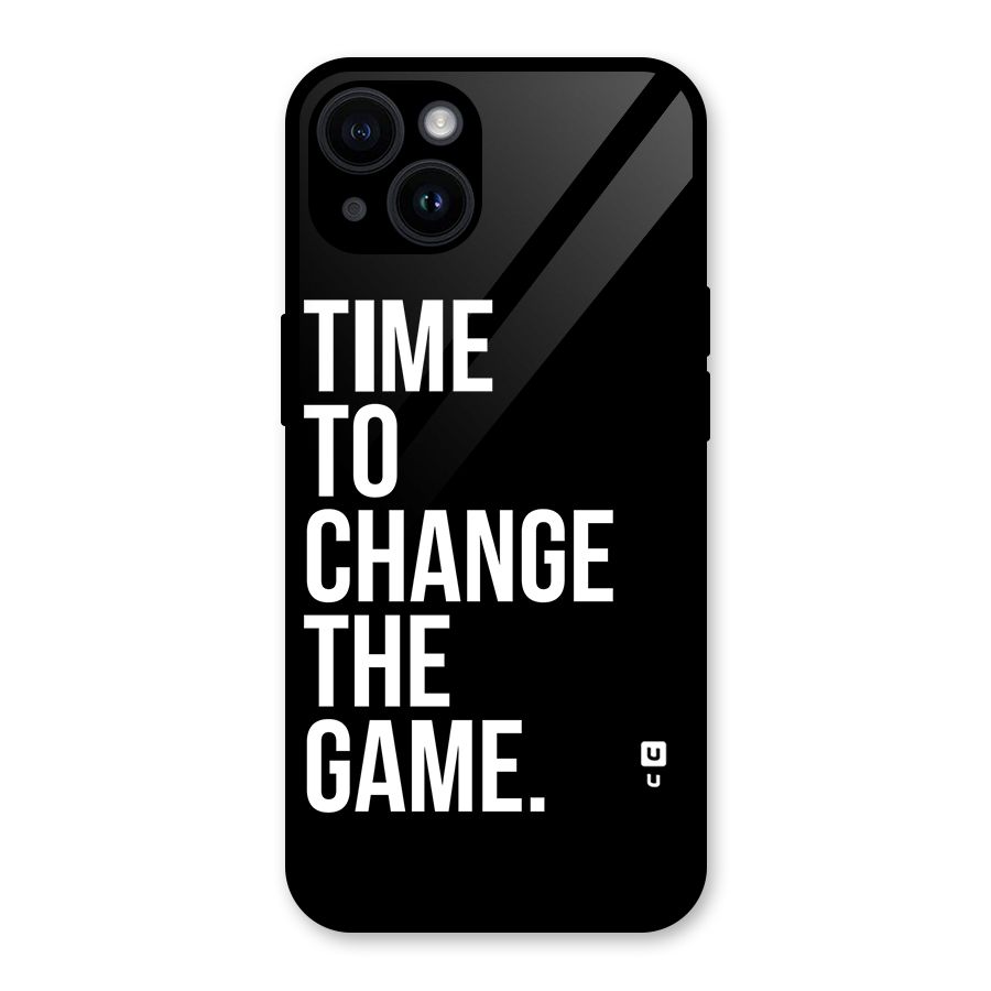 Time to Change the Game Glass Back Case for iPhone 14