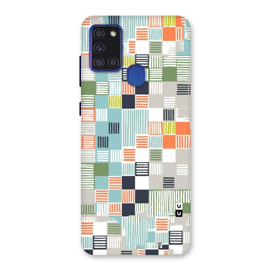 Tiny Boxes Stripes Back Case for Galaxy A21s