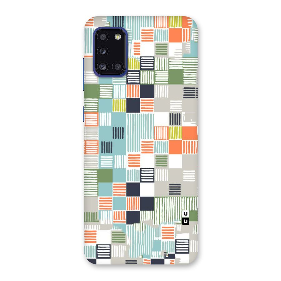 Tiny Boxes Stripes Back Case for Galaxy A31